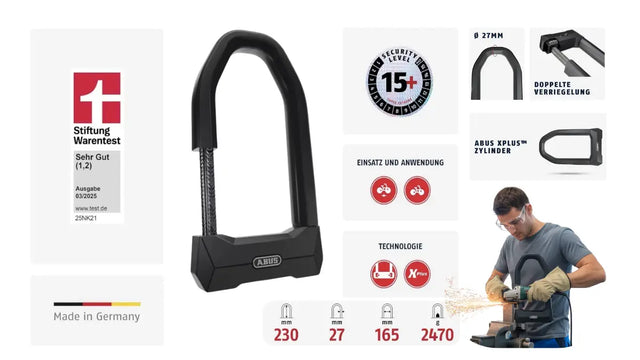 Legbiztonságosabb biciklizár: az ABUS Granit Super Extreme 2500 részletesen