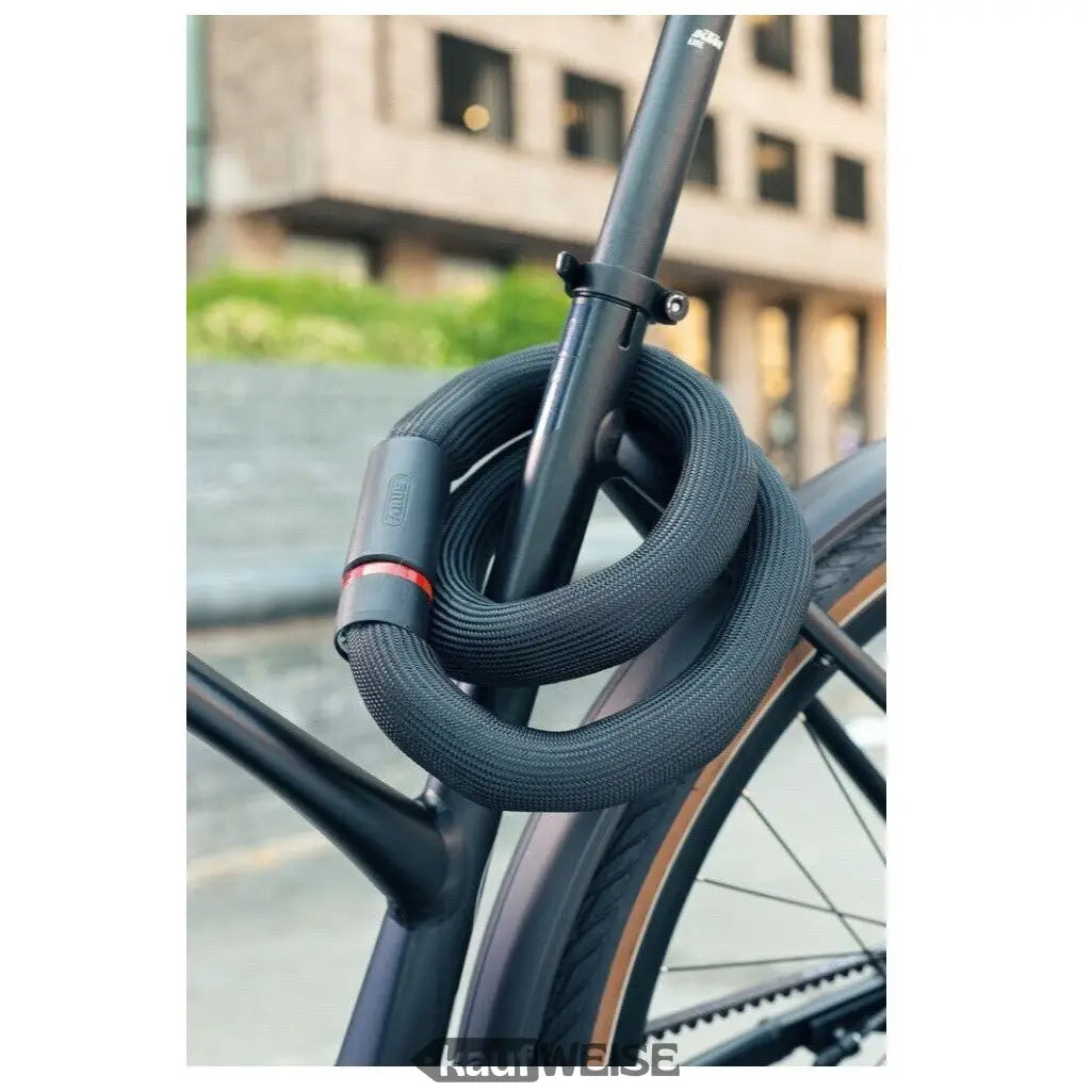 Schwarzes gekrümmtes Fahrradschloss mit rotem Akzent für ABUS Goose 6206K/110