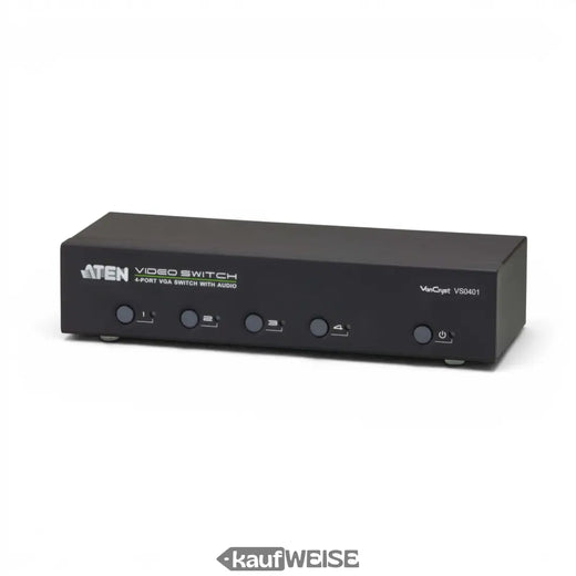 ATEN VS0401 4-portos VGA kapcsoló hanggal és RS-232 csatlakozóval