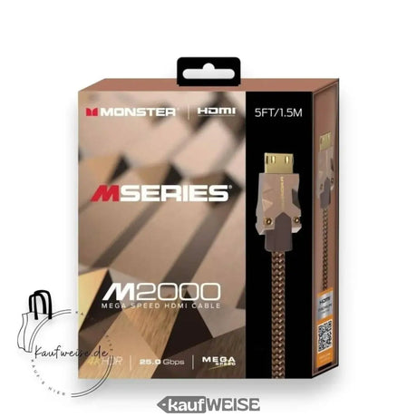 Monster M2000 Ultra HD HDMI kábel (1,5 m) | 4K @ 60Hz HDR10+ | Nagy sebességű, 25 Gbps | V-Grip™ csatlakozó