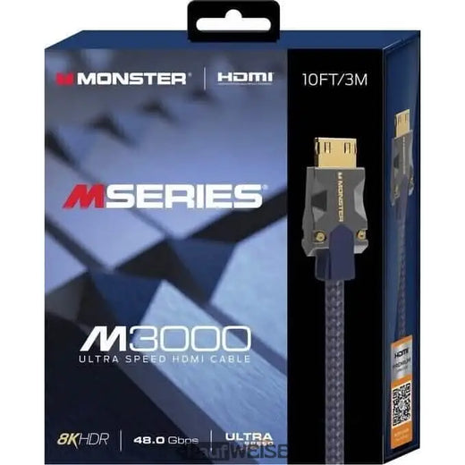 Monster M3000 HDMI-kábel – 3 m, 8K, ultra nagy sebesség