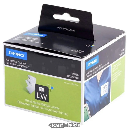 Dymo eredeti névcímkék 11356 (S0722560) | 300 db/tekercs | LabelWriter 450, 4XL és még sok más számára.