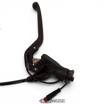 Black carbon fiber super73 magura mt5e e-bike bremshebel mit integriertem schaltmechanismus und rotem kabelende