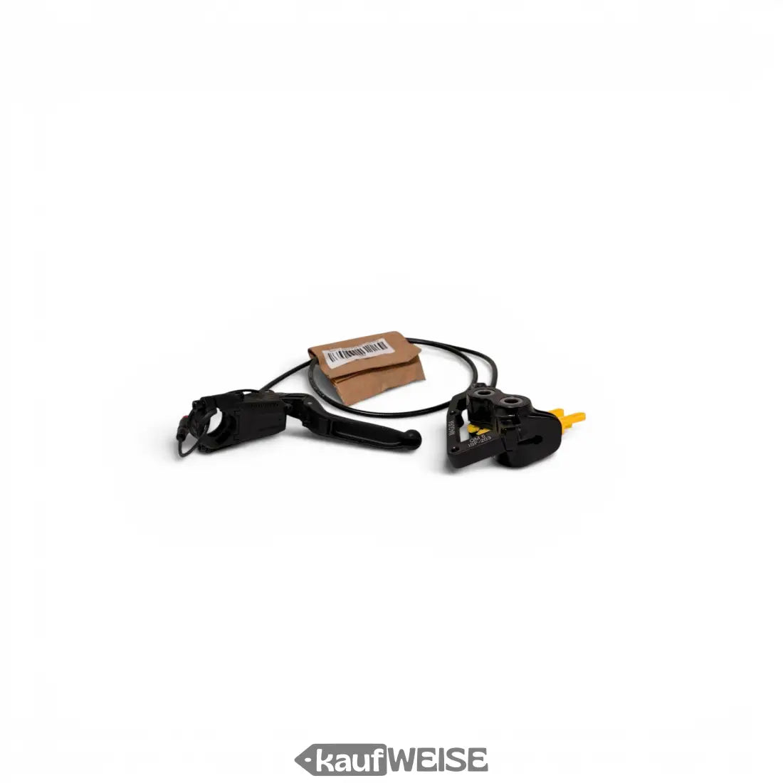 Black Super73 Magura MT5e scheibenbremse mit gelbem akzent bremshebel und schalthebel für e-bike