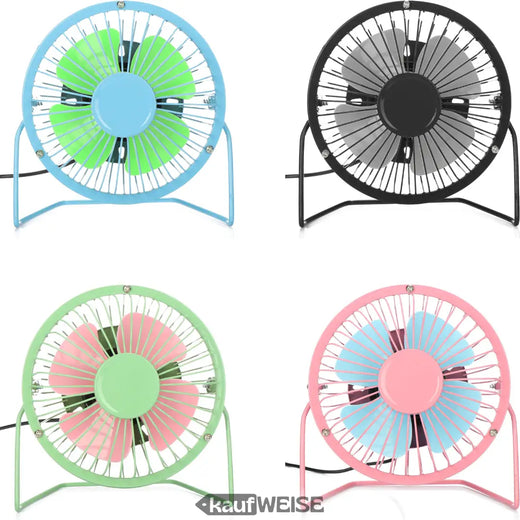 Tedi Mini USB Ventilátor (15cm) | Csendes fém asztali ventilátor, 360°-ban dönthető | Ideális íróasztalra és irodába